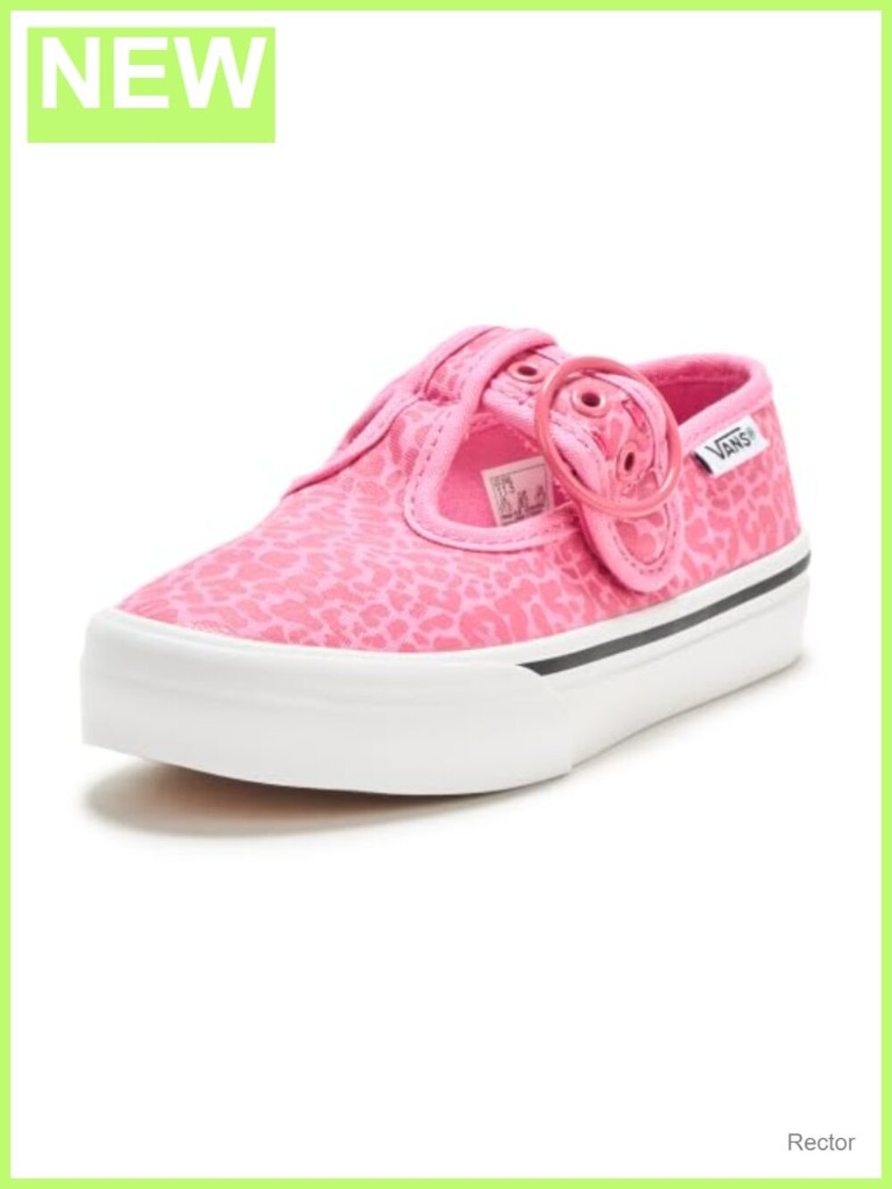Vans Lainey Mary Jane Canvas Sneaker Leopard Print Buckle Strap